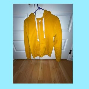 Yellow Zip Up Hoodie
